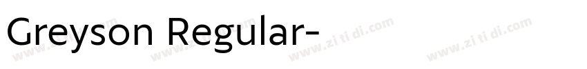 Greyson Regular字体转换